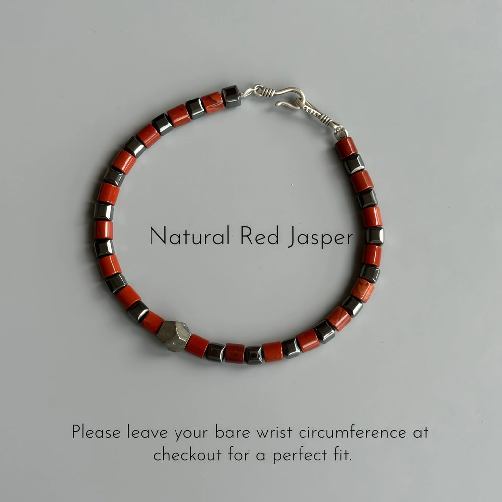 Wild‑Vibe Natural Stone Bracelet - Rootedness, Centering, Empowerment