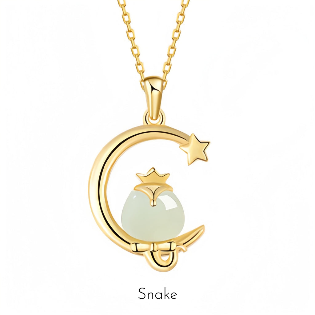 Hetian Jade Chinese Zodiac Necklace - Peace and Blessings All the Time