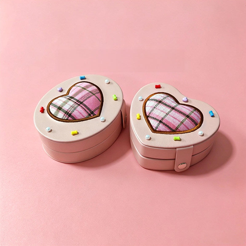 Cake‑Style Heart/Oval Jewelry Box
