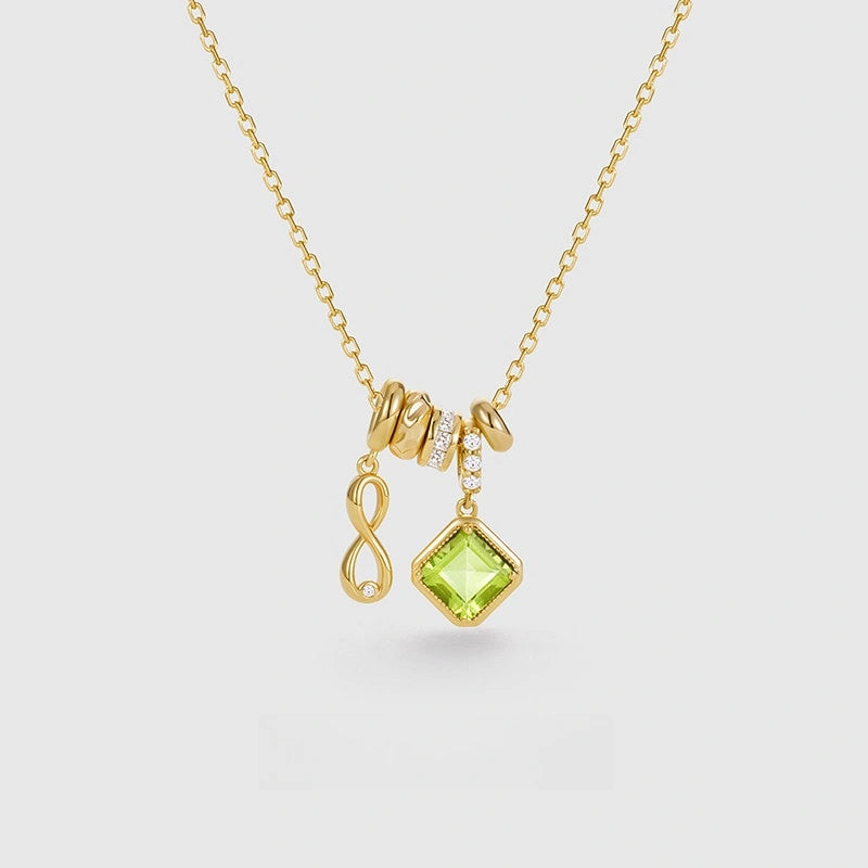 irthstone Necklace for Women | Dainty Gemstone Pendant | 925 Sterling Silver Birthday Gift
