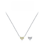 Heart Birthstone Necklace for Women | 925 Sterling Silver Three Stone Pendant | Dainty Birthday Gift
