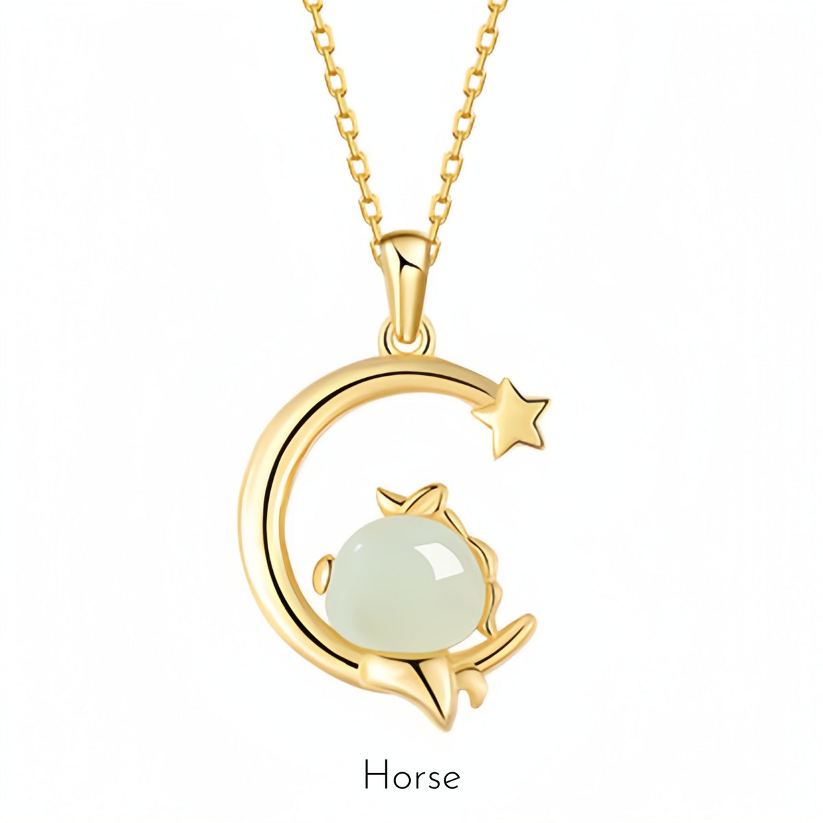 Hetian Jade Chinese Zodiac Necklace - Peace and Blessings All the Time