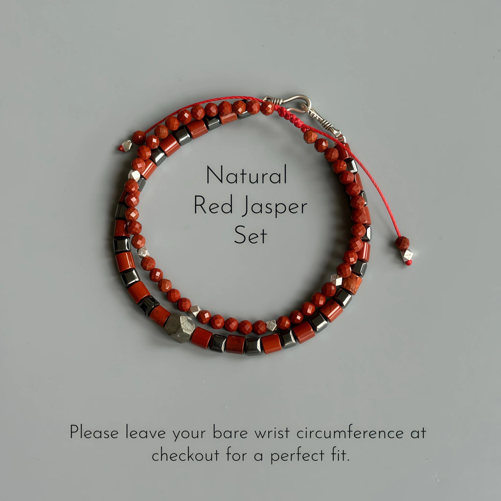 Wild‑Vibe Natural Stone Bracelet - Rootedness, Centering, Empowerment