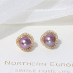 Purple Freshwater Pearl Jewelry Set - Nobility & Gentleness