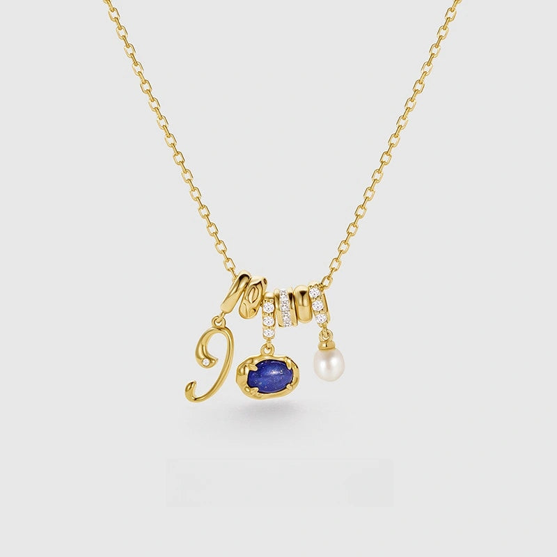 irthstone Necklace for Women | Dainty Gemstone Pendant | 925 Sterling Silver Birthday Gift