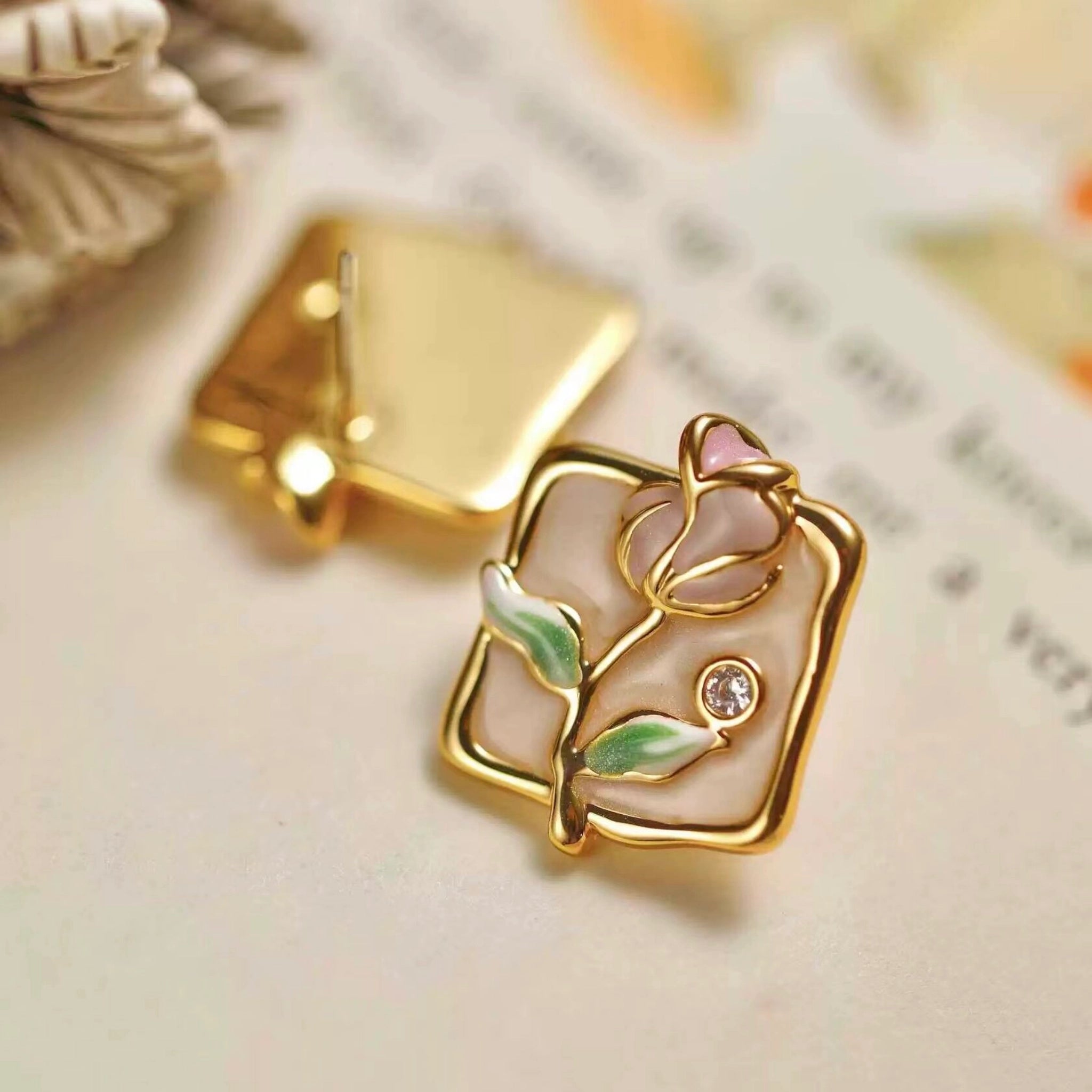 Rose Pink Necklace/Bracelet/Ring/Earrings Set - Sincere Romantic Love