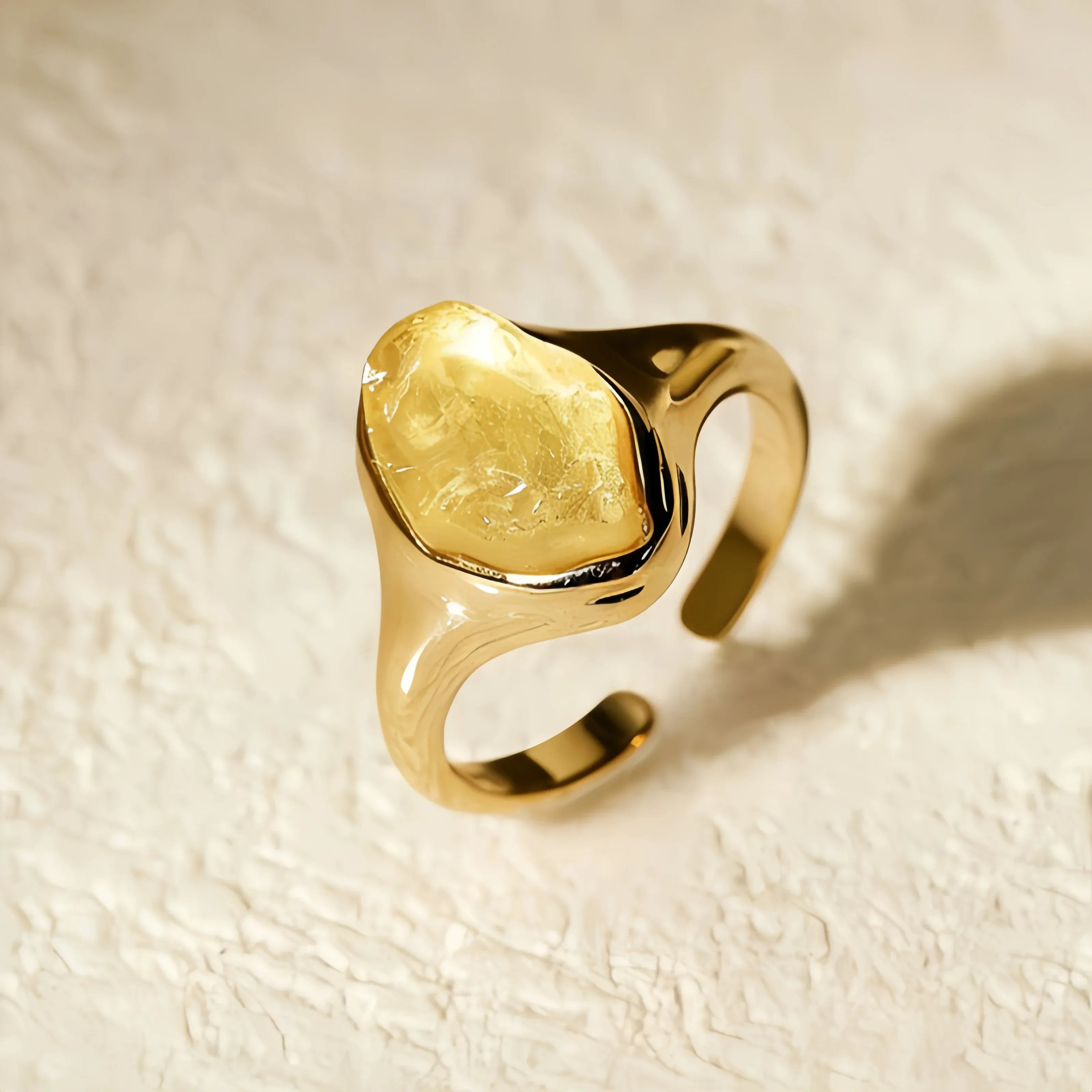Natutal Crystal Open Lucky Ring Wealth-attracting